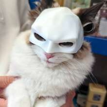 1 pieza Máscara de cabeza de gato impresa en 3D, hecha de material PLA de alta calidad, máscara clásica de cara de gato para Halloween, Navidad, Pascua, Acción de Gracias - Máscara de disfraz de animal para cosplay