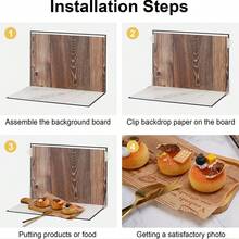 29x21cm 摄影背景板 7 件 双面照片背景套装 14 木纹工作室防水产品摄影道具