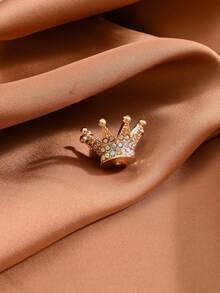 1/5pcs Multicolor Metal Rhinestone Hollow Flower/Butterfly/Heart Shaped DIY Beads, Suitable For Handmade Jewelry Making With Family, Couples, Friends - Necklace, Earrings, Keychain, Phone Charm, Decorative Gift - Crown - View 17