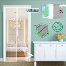 1 Stück klassischer magnetischer Türvorhang - ohne Bohren, weiches Mesh, mit Wärmeisolierung, mückenabweisend und funktional, handwaschbar, Luftzirkulations-Design, in verschiedenen Breiten (80cm - 120cm) erhältlich, 210cm Höhe, geeignet für Wohnzimmer, Schlafzimmer und Küche - einfache Montage, ganzjährige Heimdekoration, modisches Design, Polyesterstoff, Schlafzimmerdekoration