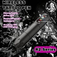 SUANGL 无线纹身套装 无线纹身笔 适合初学者 纹身笔套装 带纹身颜料 10 支混合针 纹身配件