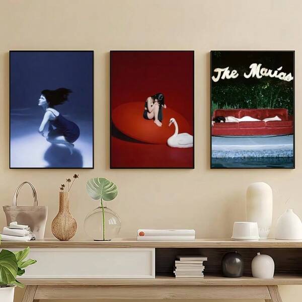 1 pezzo Dipinto decorativo di portfolio di musica pop, cartellone di musica pop di M-Marias, adatto per decorazione della sala da pranzo, regalo per la casa, ufficio, senza cornice