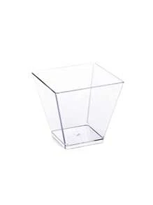12/25/50/100 pièces Coupes à dessert en plastique transparent, petites coupes carrées en plastique transparent pour gelée, convient pour les fêtes, les mousses, les crèmes-desserts, les desserts, les mini-gâteaux glacés (réutilisables)