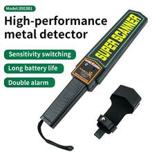 1pc Handheld Metal Detector, Metal Detection, Outdoor Gold Finder, Portable Scanner For Checking Guard Tools, Suitable For Airport Train Subway Checking Point - màu đen - Xem 5