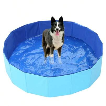 1pc Portable Foldable Pet Bathing Tub, Swimming Pool, Convenient For Cats And Dogs To Bathe And Play In Water, Suitable For Small Pets
