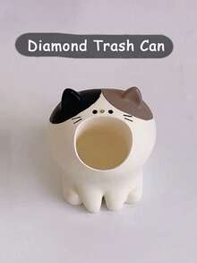 Cute Kitten DIY Diamond Art Tools Desktop Trash Can Decoration Cute Tools, Rabbit Kitten Shiba Inu Animal 3D Diamond Painting Accessories, Adult Diamond Art Set, Creative Mini Trash Can, Small Storage | Suitable For Nail Art Decoration Diamond Embroidery Mosaic Crafts - Multicolor - View 10