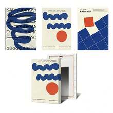 1pc Unframed Modern Geometric Bauhaus Exhibition Poster, Bauhaus Movement Prints, Minimalist Abstract Wall Art Canvas, Suitable For Modern Home Decor, Framed Wall Art - Multicolor - View 97