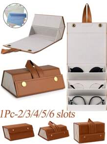 Travel Glasses Case, Foldable Hanging Glasses Storage Box Rack(Two Types Of Wiring, Shipped Randomly), Portable Sunglasses Organizer Eyewear Holder Case Sunglasses Storage Organizer Eyeglasses Holder Foldable Travel Case With For Multiple Glasses Hanging Eyewear Display