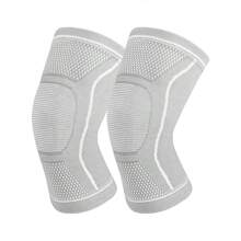 1 Paar elastische Kompressionsärmchen für das Knie, warme Kniestütze für Männer und Frauen, geeignet für Outdoor-Sport und Training