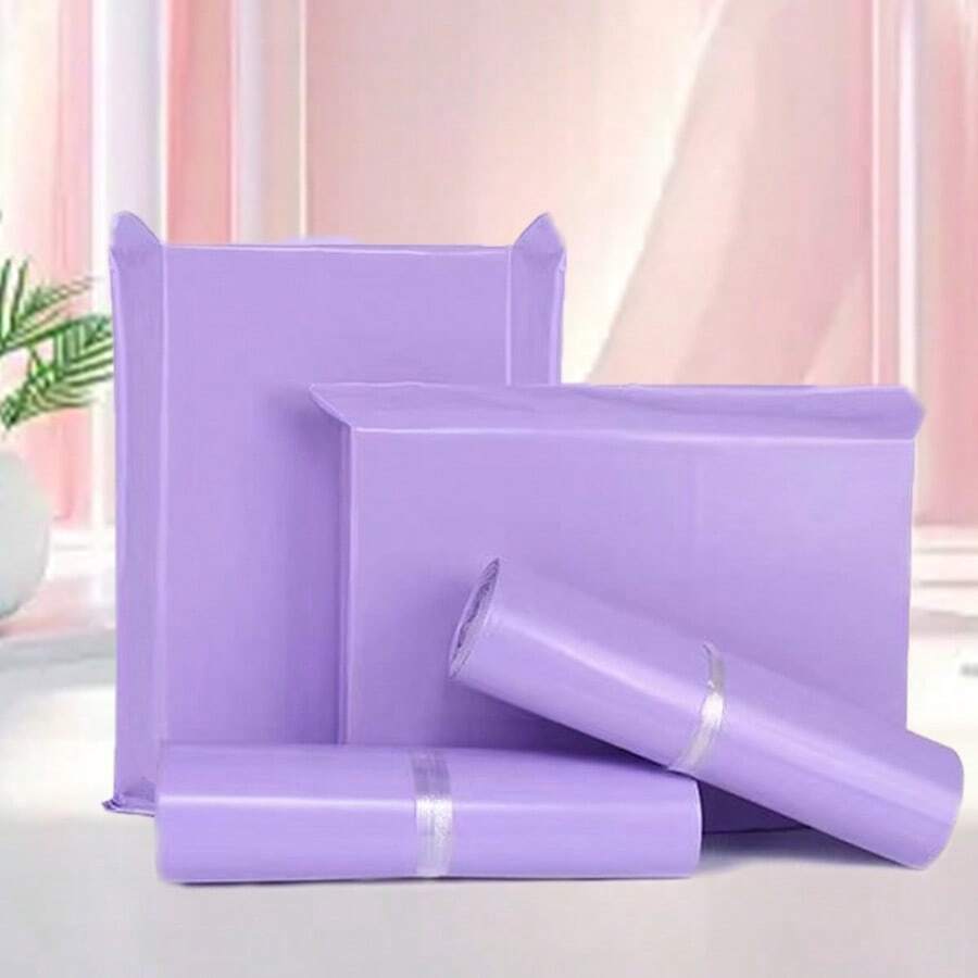 Poly Mailers 25/50 Pcs, Waterproof Shipping Bags For Clothing, Strong Adhesive Shipping Envelopes For Small Business Suppliers, Self Seal Mailers Poly Bags Mailing Envelopes Purple Back To School