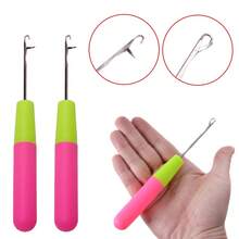 5PCS Crochet Latch Hook Needle For Hair/Wig Weave Micro Braid Needle/Dread Lock - Pink - View 2