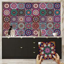 16 Peças Adesivos de Parede com Imitação Vintage de Azulejos Cerâmicos, Autoadesivo para Sala de Estar, Cozinha, Banheiro, Decoração de Escada, Brilho Removível, Decoração de Ambiente Personalizada para Decoração Doméstica