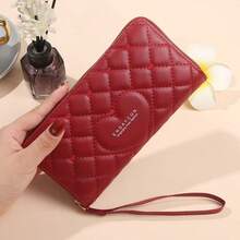 Ladies Long Wallet Cute Korean Style Large Capacity Zipper Coin Purse Clutch Phone Bag For Women Wallet Purse Wallet Keychain Wristlet Wallet - Multicolor - View 14