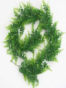 175cm/68.9in Artificial Hanging Plant Vine, Fake Fern Leaves, Plastic Tropical Green Plant For Wall Decor, Lifelike Texture, Suitable For Home, Garden, Wedding, Balcony - Green - View 4