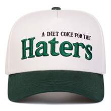 1 Stück Frauen "A Diet For The Haters" gestickte Trucker Mütze, lässiger Straßen-Stil Baseballkappe für Frühling, Herbst, Urlaub, Reisen