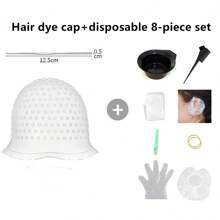 1pc Simple Hair Dyeing Cap Set With Highlighting Needle, Silicone Highlighting Cap & Hair Dyeing Cap,Bonnet,Shower Cap,Hair Products And Accessories For Barber Salon Beauty Travel Essentials