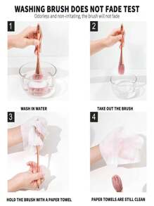 1 Stück Maniküre Staubpinsel mit schlankem Griff, Puder-Rouge Pinsel mit weichen Borsten, mit ABS-Kunststoffgriff, geruchlos für alle Hauttypen