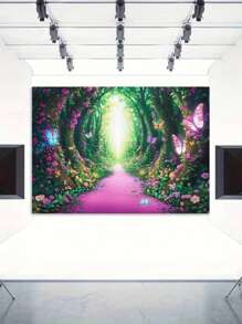 1 Photography Background Banner - Mysterious Magic Forest Theme, Suitable For Sparkling Party Decoration On Birthdays, Weddings, Dances, And Graduation Ceremonies, Ideal For Festive Photo Backgrounds, Home And Room Decorations, Durable And Easy-To-Use Garden Accessories, And Celebration Photography