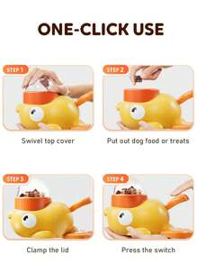 Dog Interactive Slow Feeder & Puzzle Toy,Upgrade Duck Shaped Treat Dispenser For Small & Medium Dogs,Interactive Food Feeder Bounce Duck Shape For Healthy Eating & IQ Training, Cat Toys, Pet Training Toys Suitable For Cats, Puppies, And Kittens