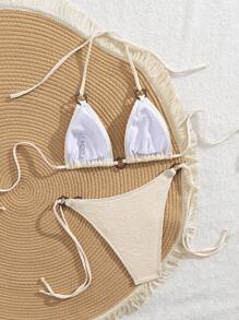 European & American Fashion Special Fabric Beach Holiday Women Swimsuit Bikini Set