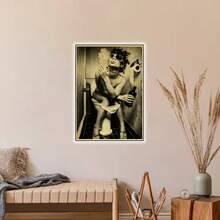 1/3PCS Optional Frame Posters Wall Arts Vintage Poster Bathroom Toilet Wall Decorative Posters Art ,Wall Art With Frame - Multicolor - View 12