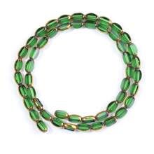 Approx. 45pcs Faceted Oval Crystal Beads With Golden Edge, 4x7mm, Multicolor, Fashion Casual Versatile, Red Color, Handmade DIY Beading, Spacer Beads For Bracelet Necklace Jewelry Making, Wholesale Craft Supplies