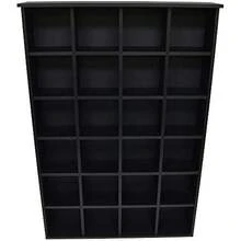 PIGEON HOLE - 480 CD 312 DVD Blu-Ray Media Cubby Storage Shelves - Black - Black1 - View 2