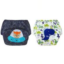 3 件套可爱儿童可重复使用训练内裤，男孩和女孩如厕训练裤，防水透气 - 彩色 - 查看 45