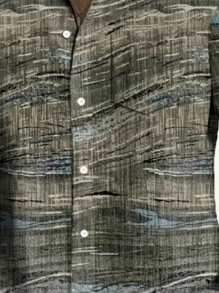 Plus Size Men's Allover Print Short Sleeve Single Breasted Casual Shirt, Summer