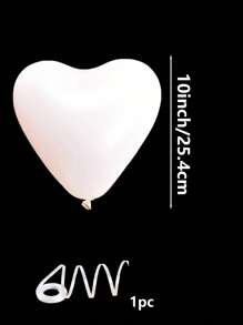 10pcs-200pcs White, Red, Pink, Blue 10-Inch Heart-Shaped Latex Balloons, Suitable For Birthday Party Decor, Valentine's Day Decor, Proposing To Loved One, Engagement Decor, Wedding Decor, Room Decor, Outdoor Photo Prop