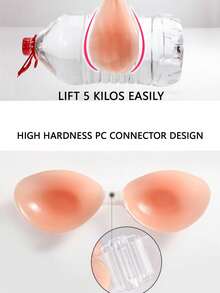 1 Pair Skin Color Women's Silicone Invisible Push Up Self-Adhesive Bra For Dress Wedding Dress Luvlette Strapless Bras Sticky Bra Back To School Strapless Bra Halloween Bras For Women Lingerie Set Dresses Tops Wedding Cheap Lingerie Accessories Women Strapless Bra Push Up Two Pieces Women Sets - Khaki - View 6