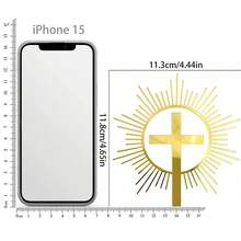 3pcs/1pc Gold Acrylic Baptism Cross Cake Topper, Suitable For Birthday Party, Communion, Wedding, Baby Shower And Other Occasions - Gold - View 7