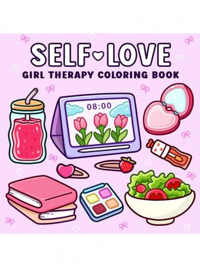 1 pieza Libro para colorear de 52 páginas fácil de "Terapia de Amor Propio: Diseños súper lindos de espacios acogedores, audaces y simples a gran escala para relajación (Espacios acogedores para colorear). Libro para colorear para adultos y adolescentes que ayuda a aliviar el estrés con patrones exquisitos y líneas claras. Juguetes para niños.