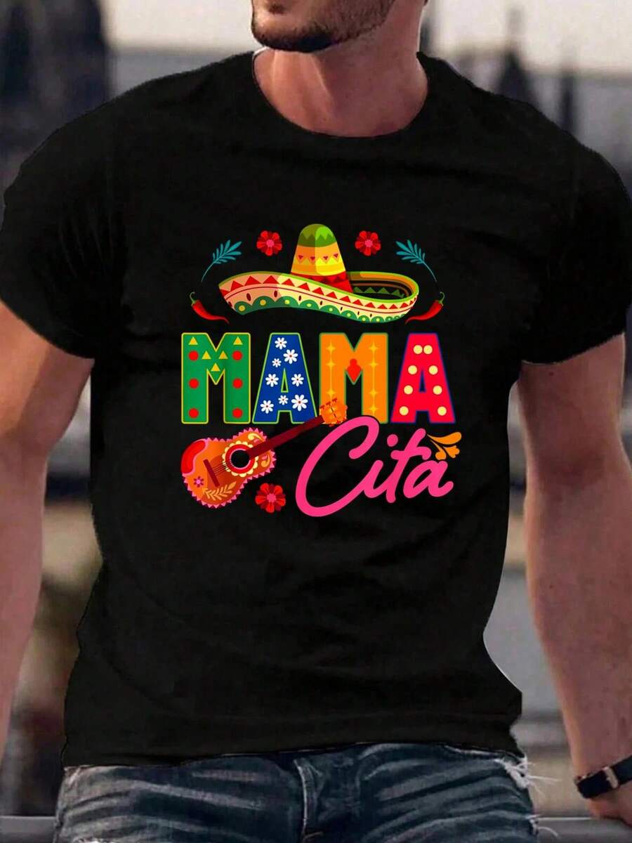 100% Cotton Black Shirt Womens This Senorita Needs A Margarita Funny Cinco De Mayo T-Shirt Men Shirts