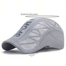 1 pieza Nuevo gorra tipo deportiva con letra SPORT para hombre, transpirable, alta protección solar, bloquea efectivamente los rayos UV, diseño ajustable, cómodo y fácil de usar, gorra de malla de secado rápido con protección solar para exteriores