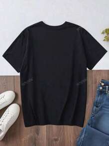Vibrant Cowgirl Pattern Short Sleeve T-Shirt With Brilliant Diamond Bling Bling, Loose Casual For Women, Suitable For Holidays, Parties, And All Seasons
