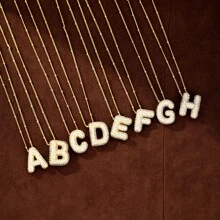 Single Letter Golden Elegant Pendant, Women Jewelry, Necklace, Bracelet DIY, Accessories For Women, Mother's Day, Teacher's Gift, Daily & Festival Wear