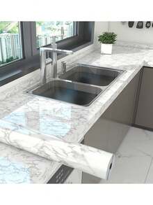 自粘防水浴室墙纸-简易贴，防潮大理石瓷砖贴纸，适用于浴室和厨房装饰 - 彩色 - 查看 9