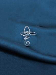 1 Pieza Anillo para tobillo de estilo bohemio con diseño de alambre, anillo ajustable vintage de cola abierta, accesorio de joyería para mujer