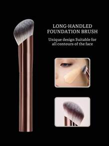 1 Stück Make-up Pinsel Set mit Puderpinsel, Concealer Pinsel, Kosmetikpinsel mit langem Griff und schräger Form für Foundation