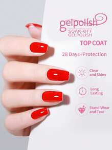 3 Stücke Gel-Überlack ohne Abwischen, glänzendes Finish und langanhaltend, Soak-Off-LED-Nagellampe-Gel, Geschenke für Frauen