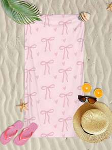 1 件超柔软超细纤维印花蝴蝶图案沙滩巾，家居装饰，适合海滩、泳池、露营和旅行，极其舒适 - 彩色 - 查看 2