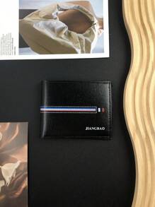New Simple And Stylish PU Wallet, Business Casual Horizontal Imitation Leather Card Holder, Stylish Pattern Large Capacity Wallet, Men's Ultra-Thin Horizontal Wallet With Secure Multi-Card Holder, Men's Short Wallet, Men's Contrast Wallet, Stylish Brown And Black Design, Compact And Durable, Suitable For Daily Use, Secure Bifold Wallet, Father's Day Gift, Holiday Gift, Valentine's Day Gift