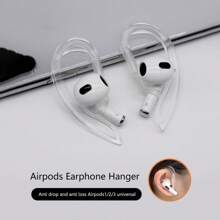 1 Pair Rotating Silicone Anti-Lost Ear Hooks, Compatible With Apple Pro Bluetooth Earphones