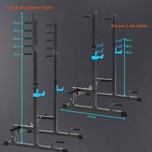 2025 Hottt New Arrivals-Squat Rack Multi-Function Barbell Rack Height Adjustable Dip Stand Home Gym Weight Lifting Bench Prs Dip Station Push  Portable Strength Training Dumbbell Rack-Parent - Bildfarbe - View 4
