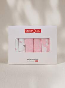 GLLQUEN BABY 6 Pack Receiving Blanket Boy, Cotton Muslin Swaddle Blankets Girl Newborn Squares Breathable & Soft Thin Baby Blankets Cloths Double Absorbent Infant Swaddling Wrap, Oeko-Tex Certificated