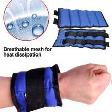 Blue 1-3kg Weight-Bearing Sandbag, High-Elastic Weight-Bearing Wrist And Ankle Strap, Wristband; Rehabilitation Training/Physical Training Equipment, Outdoor Running Resistance Training, Unisex