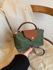 2025 年春夏时尚通勤包，休闲简约单肩包，简约时尚斜挎轻质尼龙饺子形方形女包 - 彩色 - 查看 16