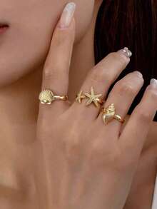 1 pieza Anillo ajustable y apilable de acero inoxidable con línea asimétrica, joyería de moda para mujer, adecuado para uso diario y fiestas - 1 plata - Ver 11