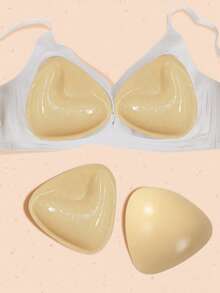 زوج من قطع وسادة الصدرية ذات الوجهين اللاصقة، وسادات صدر لاصقة، وسادات حشو قابلة لإعادة الاستخدام، وسادات صدر بيكيني غير مرئية مُسمكة مقاومة للماء للسباحة - مشاهدة 2